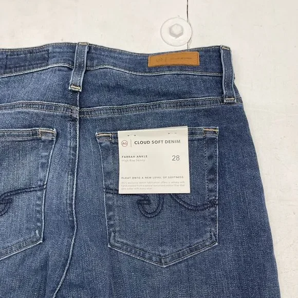 Adriano Goldschmied Farrah High Rise Ankle Skinny Jeans Blue Women’s 28 New